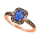 @ fB[X O ANZT[ Blueberry Tanzanite (3/4 ct. t.w.) & Diamond (1/4 ct. t.w.) in 14k Rose Gold Tanzanite