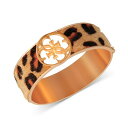 QX fB[X uXbgEoOEANbg ANZT[ Gold-Tone Cheetah-Print Faux-Fur Animal Print Bangle Bracelet Gold
