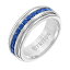 ȥ饤ȥ ǥ  ꡼ Men's Sapphire Wedding Band (1-1/2 ct. t.w.) in White Tungsten Carbide &Sterling Silver Sterling Silver