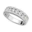 Axb fB[X O ANZT[ Sterling Silver Cubic Zirconia Three-Row Ring (2-1/10 ct. t.w.) Sterling Silver