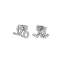 AhjA fB[X sAXCO ANZT[ Broken Love Studs Earrings Silver-Tone