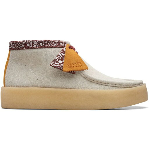 Clarks クラークス メンズ スニーカー 【Clarks Originals Wallabee Cup Boot White Interest】 サイズ US_8(26.0cm) White Interest/Brown Clarks クラークス メンズ スニーカー 【Clarks Originals Wallabee Cup Boot White Interest】 サイズ US_8(26.0cm) White Interest/Brown