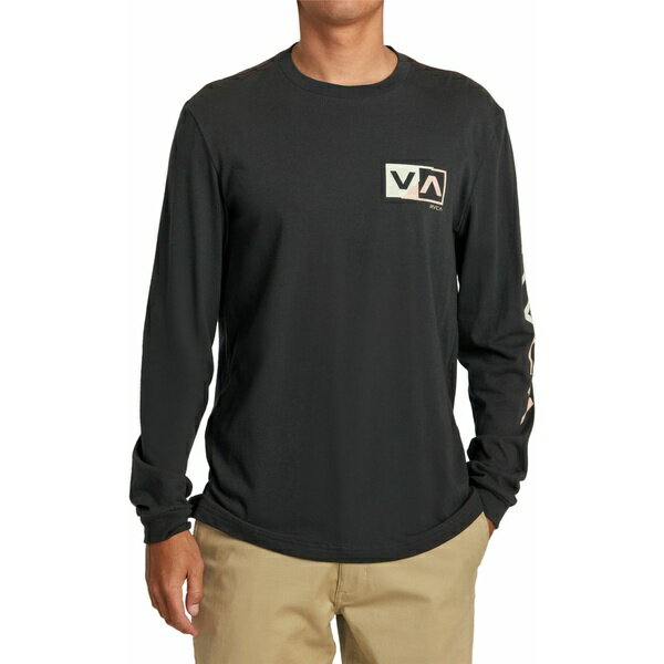 ルーカ メンズ シャツ トップス RVCA Men 039 s Shifted Long Sleeve T-Shirt Pirate Black