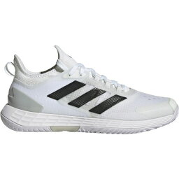 アディダス メンズ フィットネス スポーツ adidas Men's adizero Ubersonic 4.1 Tennis Shoes White/Black/Silver