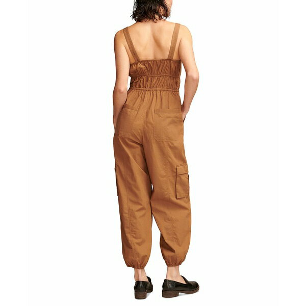 ラッキーブランド レディース ワンピース トップス Women's Cotton Cargo-Pocket Jumpsuit Coffee Liqu..