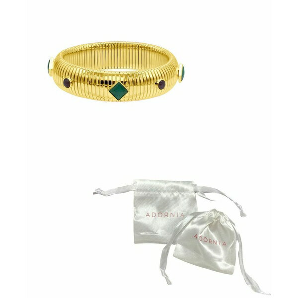 アドニア レディース ブレスレット・バングル・アンクレット アクセサリー 14K Gold-Plated Tall Omega Bracelet with Color Stone Multi