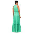 xbcB Ah A_ fB[X s[X gbvX Women's Pleated Halter Gown Green