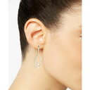 ジバンシー レディース ピアス＆イヤリング アクセサリー Gold-Tone Crystal Pave Open Drop Earrings White
