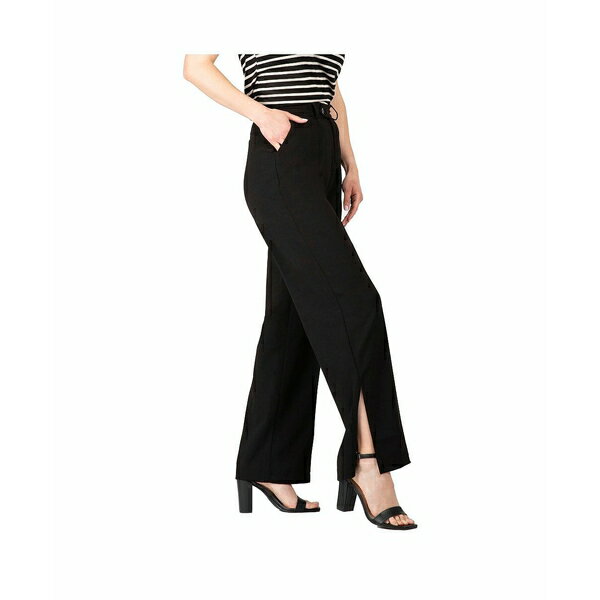 スタンダーズアンドプラクティス レディース カジュアルパンツ ボトムス Women's Side Slit Flared High Waist Pants Black