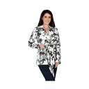 スタンダーズアンドプラクティス レディース ジャケット＆ブルゾン アウター Women's Button-Front Self-Tie Blazer White black floral