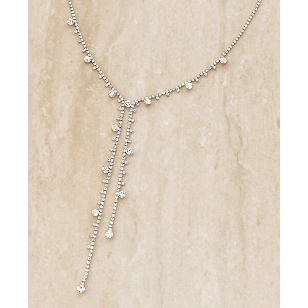 GeBJ fB[X lbNXE`[J[Ey_ggbv ANZT[ Elegant Crystal Drop Chain Lariat Necklace Gold