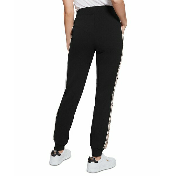  ǥ 奢ѥ ܥȥॹ Women's Britney High Rise Logo Stripe Jogger Pants JET BLACK A996