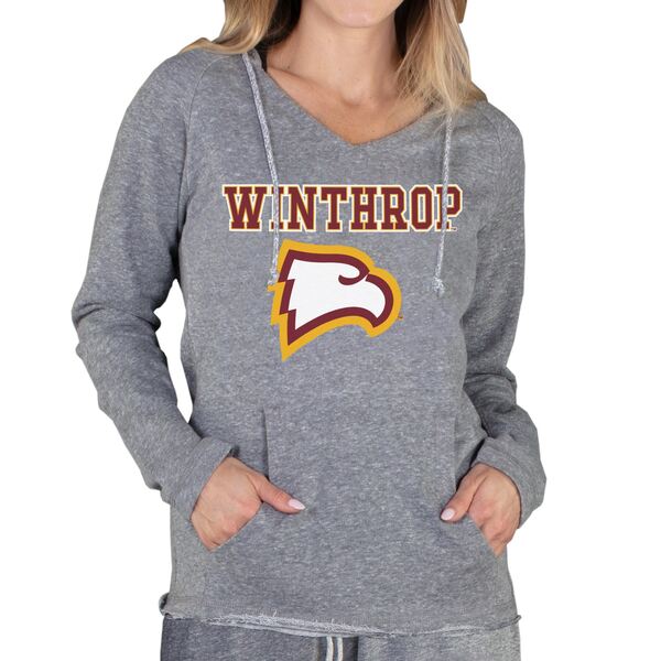 󥻥ץȥݡ ǥ ѡåȥ  Winthrop Eagles Concepts Sport Women's Mainstream Lightweight Terry Pullover Hoodie Gray