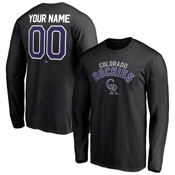 ファナティクス メンズ Tシャツ トップス Colorado Rockies Fanatics Branded Personalized Winning Streak Name & Number Long Sleeve TShirt Black