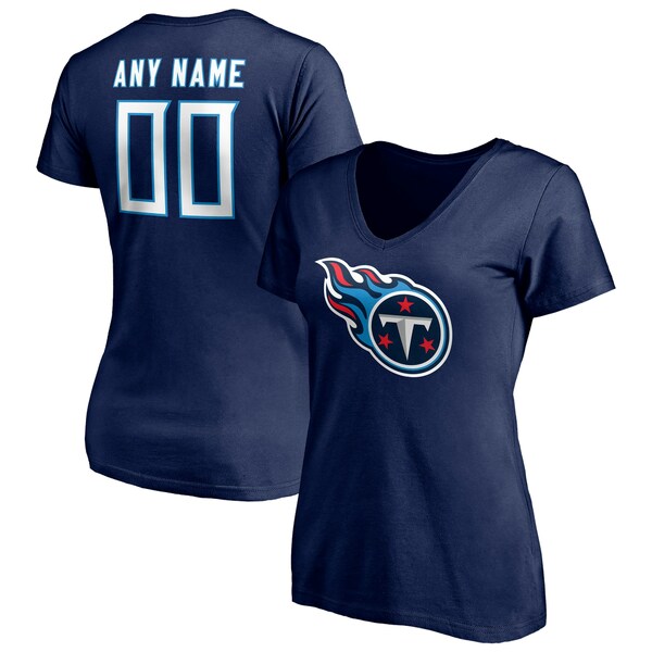 եʥƥ ǥ T ȥåץ Tennessee Titans Fanatics Branded Women's Team Authentic Personalized Name &Number VNeck TShirt Navy