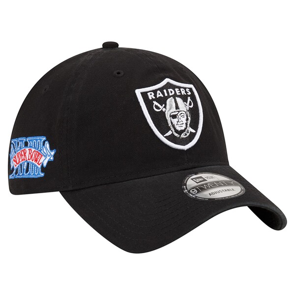 ニューエラ メンズ 帽子 アクセサリー Las Vegas Raiders New Era Distinct 9TWENTY Adjustable Hat Black