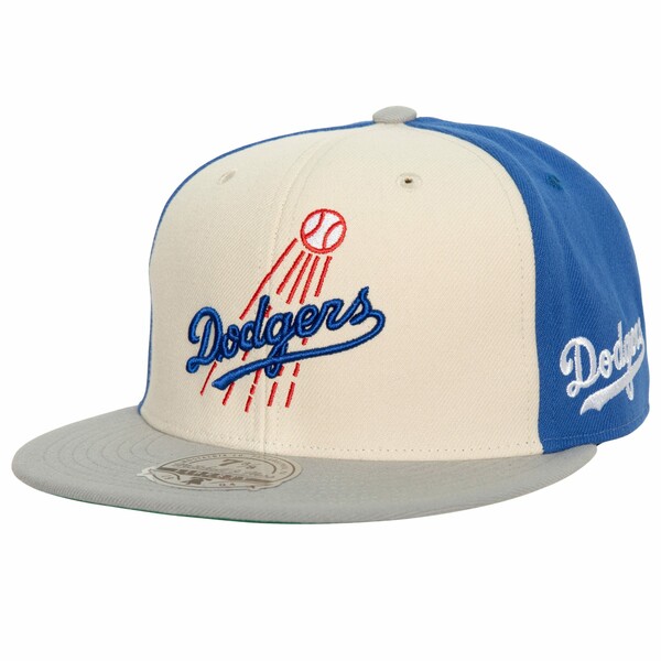 ミッチェル＆ネス ミッチェル&ネス メンズ 帽子 アクセサリー Los Angeles Dodgers Mitchell & Ness 100th Anniversary Homefield Fitted Hat Cream/Gray