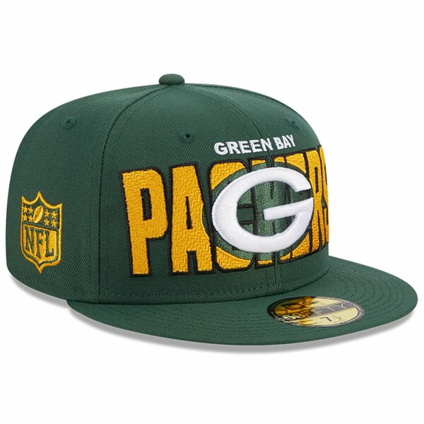 ニューエラ メンズ 帽子 アクセサリー Green Bay Packers New Era 2023 NFL Draft 59FIFTY Fitted Hat Green