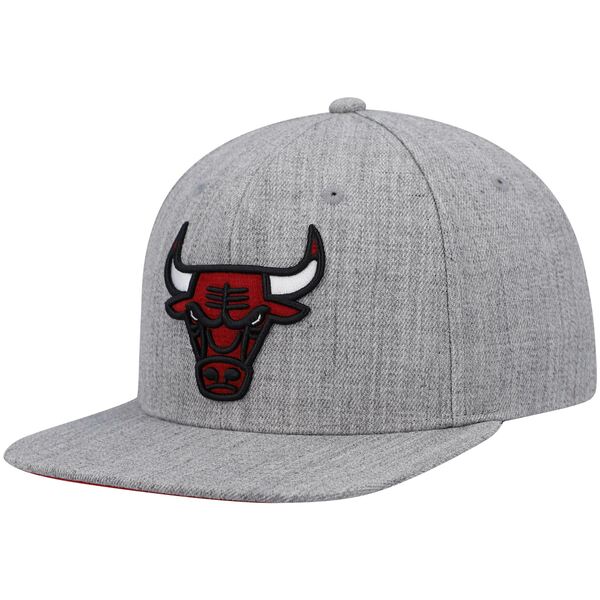 ミッチェル＆ネス ミッチェル&ネス メンズ 帽子 アクセサリー Chicago Bulls Mitchell & Ness 2.0 Snapback Hat Heathered Gray