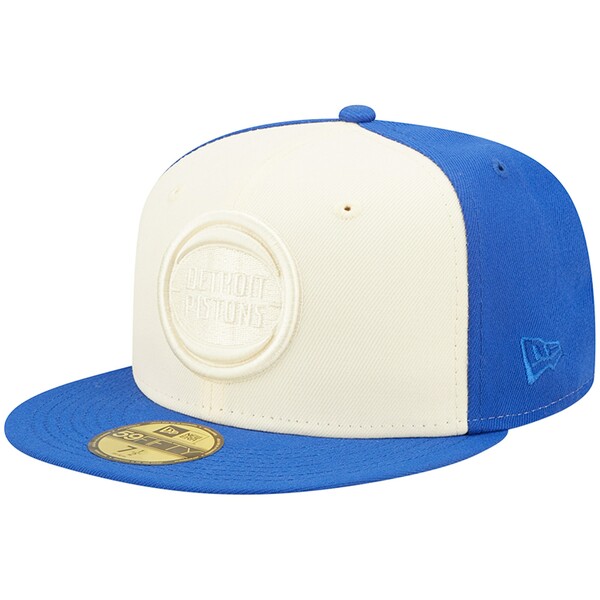 ˥塼  ˹ ꡼ Detroit Pistons New Era Cork TwoTone 59FIFTY Fitted Hat Cream/Blue