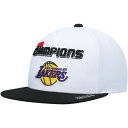 ミッチェル＆ネス ミッチェル&ネス メンズ 帽子 アクセサリー Los Angeles Lakers Mitchell & Ness 2000 NBA Finals Champions Snapback Hat White