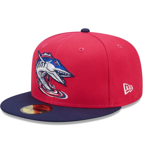 ニューエラ メンズ 帽子 アクセサリー Pensacola Blue Wahoos New Era Marvel x Minor League 59FIFTY Fitted Hat Pink/Navy
