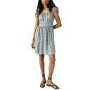 リーバイス レディース ワンピース トップス Women's Yara Printed Crepe Mini Dress Lou Bouquets Dusty Blue