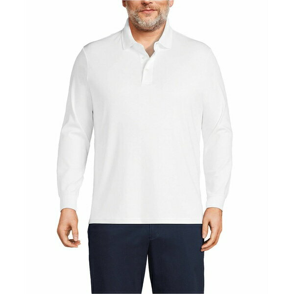 󥺥   ȥåץ Big & Tall Long Sleeve Supima Interlock Polo Shirt...