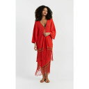チンティアンドパーカー レディース ワンピース トップス Women's Laura Whitmore Beaded Kaftan Dress Terracotta