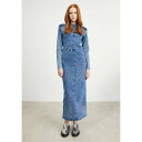 ゲタス レディース ワンピース トップス FRILLY LONG DRESS - Denim dress - mid blue washed