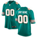 ナイキ メンズ ユニフォーム トップス Miami Dolphins Nike Alternate Custom Game Jersey Aqua 2