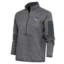 アンティグア レディース パーカー・スウェットシャツ アウター Abilene Christian University Wildcats Antigua Women's Fortune HalfZip Jacket Heather Charcoal