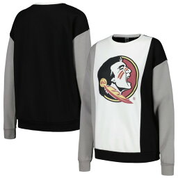 ゲームデイ レディース パーカー・スウェットシャツ アウター Florida State Seminoles Gameday Couture Women's Vertical ColorBlock Pullover Sweatshirt White/Black