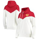 ゲームデイ レディース パーカー・スウェットシャツ アウター Iowa State Cyclones Gameday Couture Women's Old School Arrow Blocked Cowl Neck TriBlend Pullover Hoodie White/Crimson