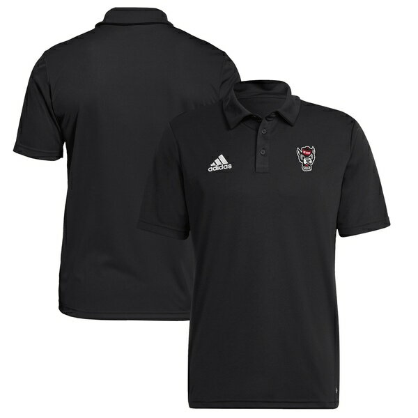 アディダス メンズ ポロシャツ トップス NC State Wolfpack adidas Entrada 22 Polo Black