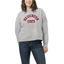 リーグカレッジエイトウェア レディース パーカー・スウェットシャツ アウター Washington State Cougars League Collegiate Wear Women's 1636 Boxy Sweatshirt Heather Gray