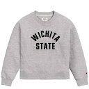 リーグカレッジエイトウェア レディース パーカー・スウェットシャツ アウター Wichita State Shockers League Collegiate Wear Women's 1636 Boxy Pullover Sweatshirt Ash