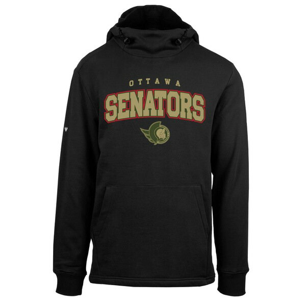 ٥륦  ѡåȥ  Ottawa Senators Levelwear Arch Delta Shift Pullover Hoodie Black