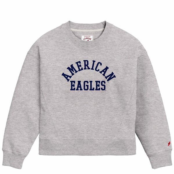 ꡼åȥ ǥ ѡåȥ  American University Eagles League Collegiate Wear Women's 1636 Boxy Pullover Sweatshirt Ash