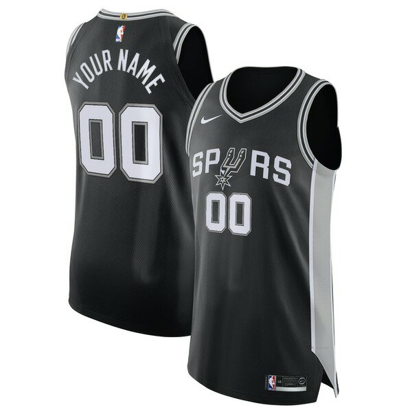 ナイキ メンズ ユニフォーム トップス San Antonio Spurs Nike Authentic Custom Jersey Black Icon Edition