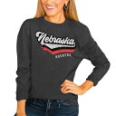 ǥ ǥ T ȥåץ Nebraska Huskers Women's Vivacious Varsity Long Sleeve TShirt Charcoal