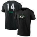 ファナティクス メンズ Tシャツ トップス Dallas Stars Fanatics Branded Personalized Midnight Mascot Logo TShirt Benn,Jamie-14