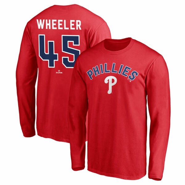 եʥƥ  T ȥåץ Philadelphia Phillies Fanatics Branded Personalized Winning Streak Name &Number Long Sleeve TShirt Red