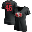 t@ieBNX fB[X TVc gbvX San Francisco 49ers Fanatics Branded Women's Team Authentic Logo Personalized Name & Number VNeck TShirt Pepper,Taybor-46