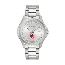 uo Y rv ANZT[ Oklahoma Sooners Bulova Stainless Steel Classic Sport Watch -