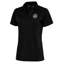 アンティグア レディース ポロシャツ トップス Atlanta United FC Antigua Women's Brushed Metallic Logo Tribute Polo Black