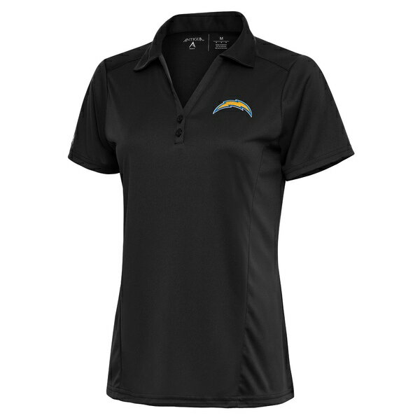 アンティグア レディース ポロシャツ トップス Los Angeles Chargers Antigua Women's Team Logo Tribute Polo Charcoal