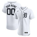 ナイキ メンズ ユニフォーム トップス Detroit Tigers Nike Home Elite Custom Patch Jersey White 1