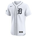 ナイキ メンズ ユニフォーム トップス Detroit Tigers Nike Home Elite Custom Patch Jersey White 2