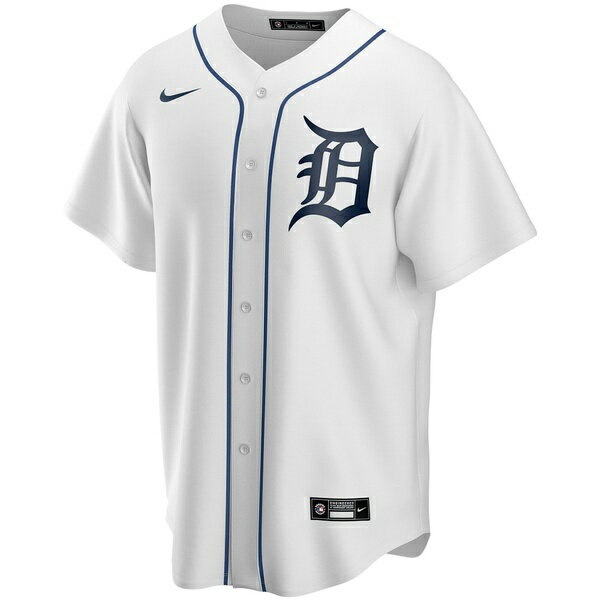 ナイキ メンズ ユニフォーム トップス Detroit Tigers Nike Home Replica Custom Jersey White